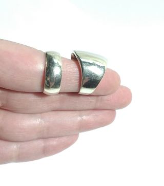 Set Of 2 Vintage 9.  25 Sterling Silver Ring Bands Size 7 Silver Rings