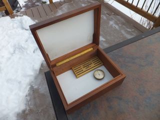 Vintage Fairfax Walnut Burl Cedar Lined Box Cigar Humidor & 11 " X 8 "