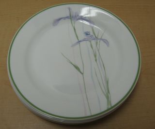 7 Vintage Corelle Shadow Iris 7 1/4 " Salad/ Bread/ Dessert Plates Dishes