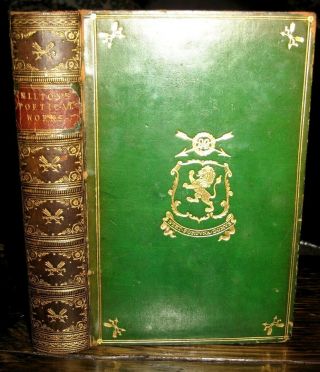 1848 JOHN MILTON Paradise Lost ENGLISH Fine LEATHER Prize BINDING Harrow School 2
