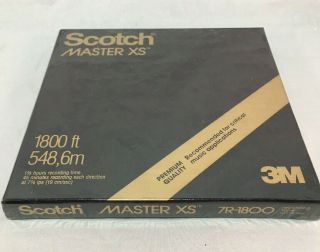 Vintage Scotch 3m Master M 7r - 1800 1/4 " Magnetic Recording Reel Tape