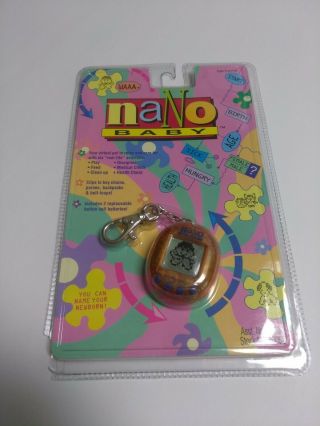 Nano Baby 1997 Playmates Vintage Keychain Virtual Toy (a1)