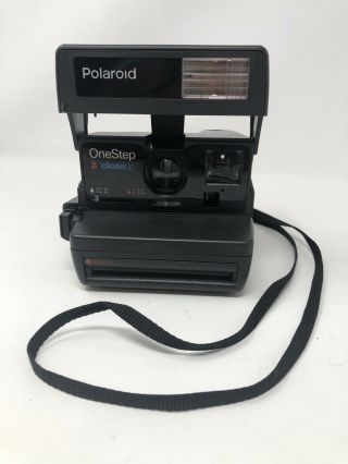 Vintage Polaroid One Step Close Up 600 Instant Film Camera W Strap