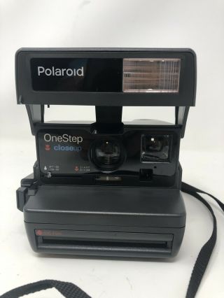 Vintage POLAROID One Step CLOSE UP 600 Instant Film CAMERA W Strap 2