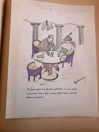 RARE IMPERIAL GLASS CARTOONS BY LOEWENSTEIN 1940’s HANDDRAWN PRICELESS 10