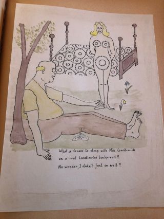 RARE IMPERIAL GLASS CARTOONS BY LOEWENSTEIN 1940’s HANDDRAWN PRICELESS 11
