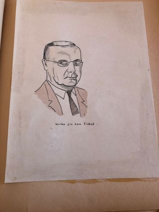 RARE IMPERIAL GLASS CARTOONS BY LOEWENSTEIN 1940’s HANDDRAWN PRICELESS 7