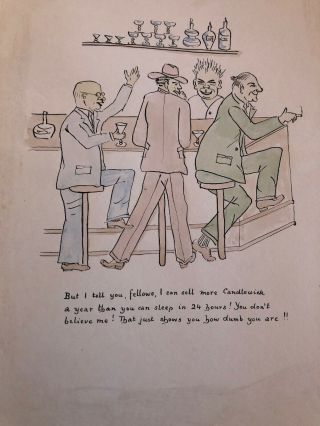 RARE IMPERIAL GLASS CARTOONS BY LOEWENSTEIN 1940’s HANDDRAWN PRICELESS 8