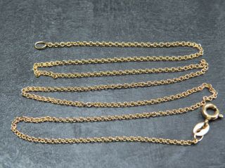 Vintage 9ct Gold Belcher Link Necklace Chain 16 Inch 2014 Unoaerre