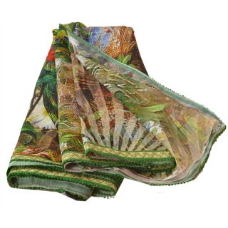 Sanskriti Vintage Saree Digital Printed Blend Georgette Sari Craft Decor Fabric 7