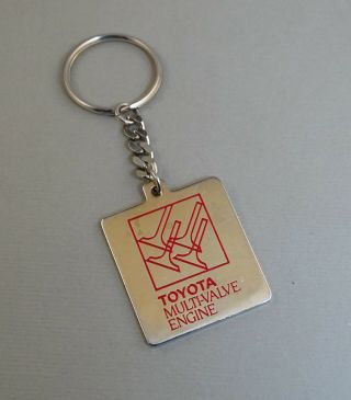 Vintage Keychain Key Ring Toyota Multi Valve Engine