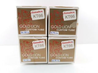 4 X Kt66 Gold Lion Production Tubes. ,  Nos/nib Matched Quad.  C27 En - Air