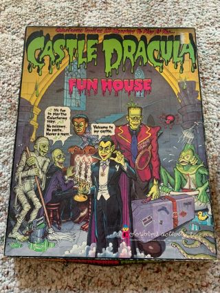 Castle Dracula Fun House Colorforms Play Set Vintage Box - Near Complete