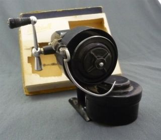 Vintage Mitchel Early Half Bale Made in France Fishing Reel w Box & Extra Spool 4