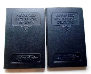 Vintage 1933 Advanced Mechanical Drawing Book 1 & 2 International Textbook Co