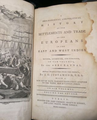A History Of The West Indies By Abbe Raynal 4 Vols Printed 1784 W Maps Slavery