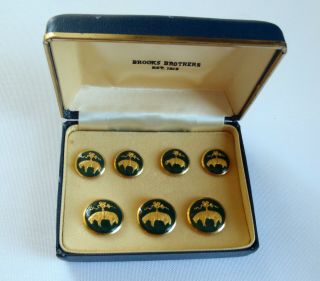 Vintage Brooks Brothers Golden Fleece Blazer Buttons Set Of 7