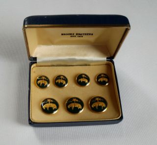 Vintage Brooks Brothers Golden Fleece Blazer Buttons Set of 7 2