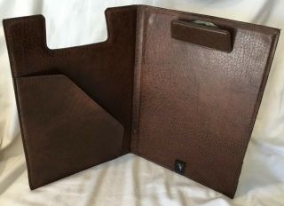 Vintage Hazel Clipboard Portfolio Faux Leather 13.  5” X 9.  5”