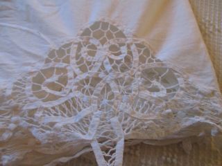 Vintage Victorian Twin Lace Bed Skirt Bedding Shabby Cottage French Country Chic