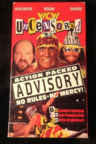 Wcw Uncensored Vintage Wrestling Vhs Video (1995) Wwf Nwa Wwe Hogan Vader Sting