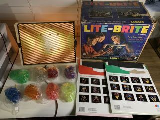 1967 Lite Brite Vintage Hasbro Light Bright Toy Instructions Box 5455