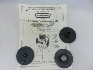 Craftsman Template Guide Bushings Set 25069 Fro Craftsman Routers Vintage USA 2