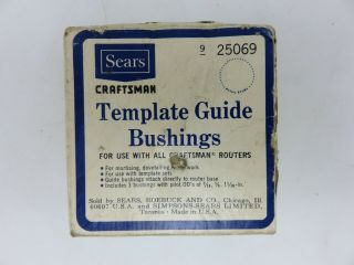 Craftsman Template Guide Bushings Set 25069 Fro Craftsman Routers Vintage USA 5