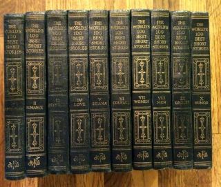 Vintage 1927 The Worlds 100 Best Short Stories Complete 10 Volume Set Of Books