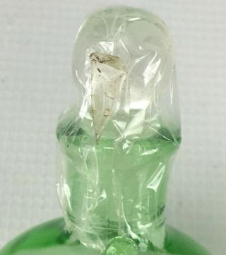 Set of 2 Vintage Cambridge Glass 3400 Ball Line Green Vinegar Oil Cruets 6
