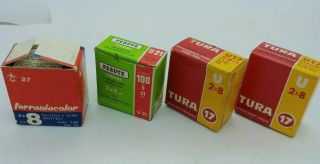 4 2x8mm 8mm Film Expired Collectables
