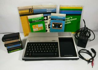 Texas Instruments Ti - 99/4a Computer Bundle,  6 Games,  Power On But No.