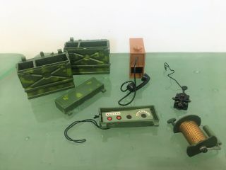 Gi Joe Hasbro Vtg 12 " Action Soldier Marine 1964 Communications Equipment 7 Pc