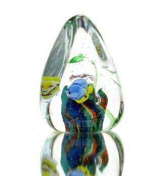 Vintage 20th Century Murano Art Glass Freeform Fish Aquarium Sculpture 1.  2kg
