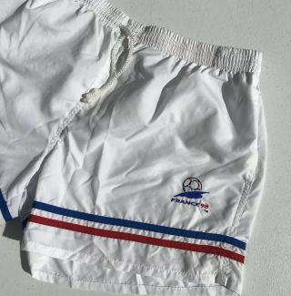 France Soccer 1998 Vintage White Shorts 90s Adult Large S