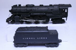 Vintage Lionel O Gauge No.  646 Steam Locomotive Engine & 6466w Coal Tender
