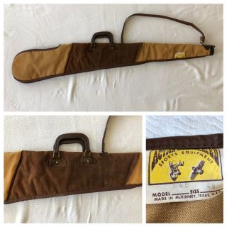 Vintage Suede Canvas Rifle/shotgun Gun Case With Soft Lining 48 " Bag