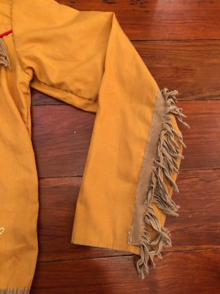 VTG 50s/60s Childs Cowboy Shirt J BAR T WESTERN WEAR Los Angeles Fringe XL EUC 5