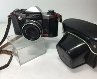 Vintage Hanimex Praktica Tl 35mm Slr Camera W/ Jena Pancolar 1.  8:50 Lens