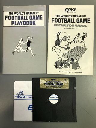 World ' s Greatest Football Game (EPYX 1985) Commodore 64/128 COMPLETE 3