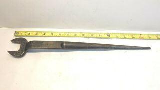 Vintage Klein Tools Spud Ironworker 1 1/4 " Wrench 3/4 " Hole Alignment 3212 - H Us