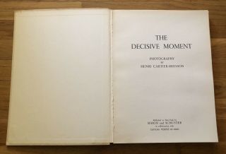 1952 Henri Cartier - Bresson The Decisive Moment w/DJ 1st Edition Photography Book 6