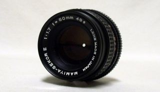 Vintage Oem Mamiya - Sekor Ze F/1.  7 50mm Prime Lens Slr Film Camera E Mount Minty