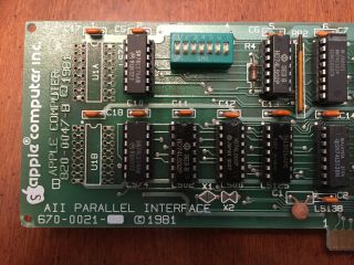 Apple II plus IIe Parallel Interface Card & 4