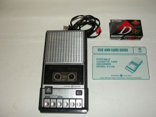 Vintage General Electric Ge Tape Recorder Player 3 5105 F Plus Cassettes