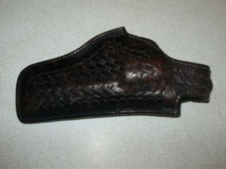 Vintage Safariland 29 Dark Brown Leather Belt Holster for Colt Revolvers 2