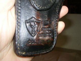 Vintage Safariland 29 Dark Brown Leather Belt Holster for Colt Revolvers 3