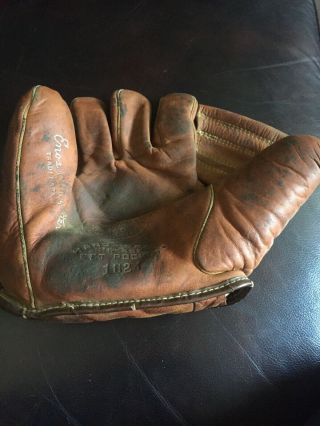 Vintage Jc Higgins Enos Slaughter Leather Sears Roebuck 1624 Baseball Glove Lh