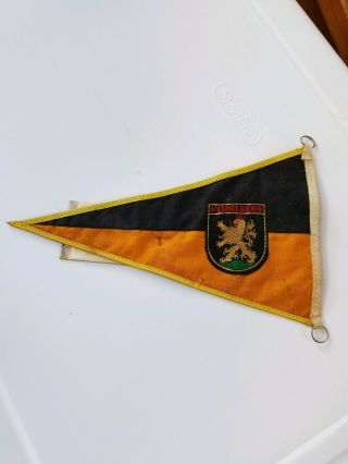 Vtg Heidelberg Germany German Pennant Flag 1960 