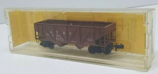 Vtg Kadee Micro Train 57011 ATSF Twin Hopper Car w/ Case N Scale Mini Railroad 3